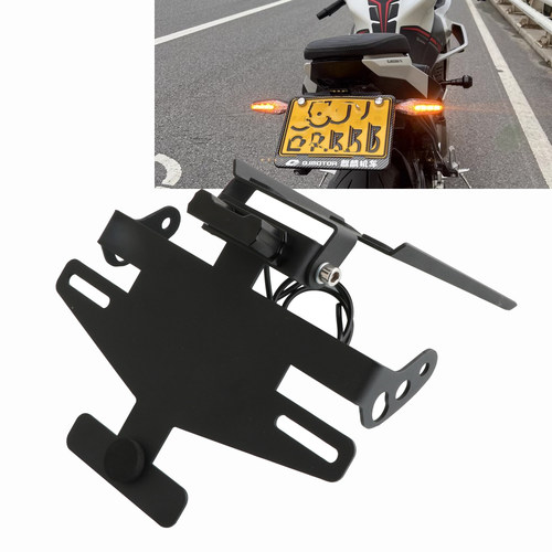 适用赛550S改装短尾牌照架可折叠不锈钢车牌支架钱江牌照支架550S