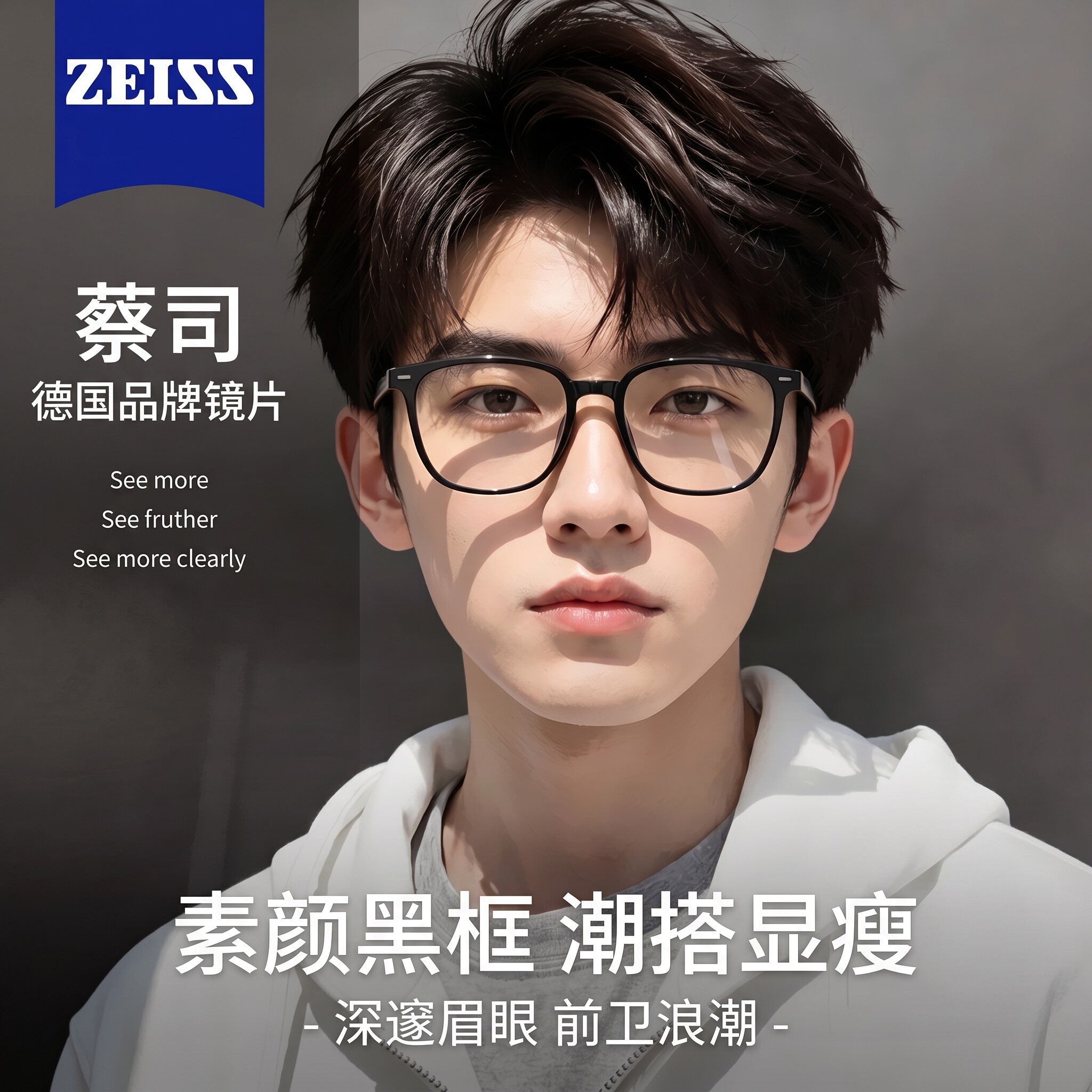 黑框眼镜男大框可配度数散光高度数防蓝光斯文痞帅方框宽边眼睛架