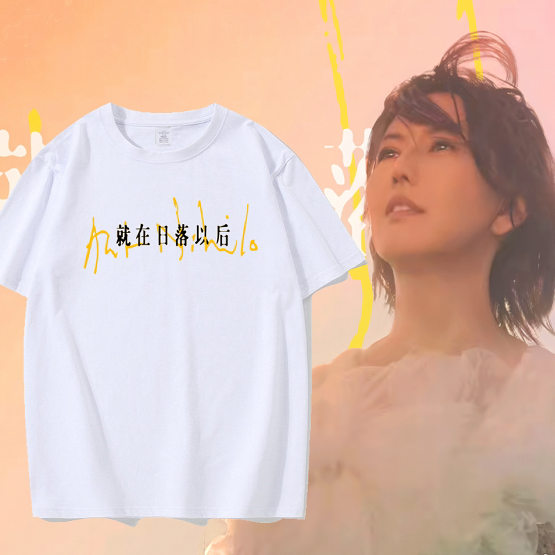 孙燕姿演唱会周边短袖t恤男女粉丝应援纯棉衣服就在日落以后同款