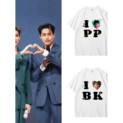 BKPP痛衣林祎凯马群耀bkPP同款印花同款衣服纯棉短袖T恤美式复古