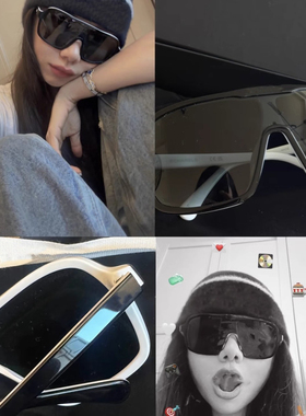 顶版香滑雪系列墨镜封镜连体片挡风博主推荐凹造型潮酷太阳护目镜