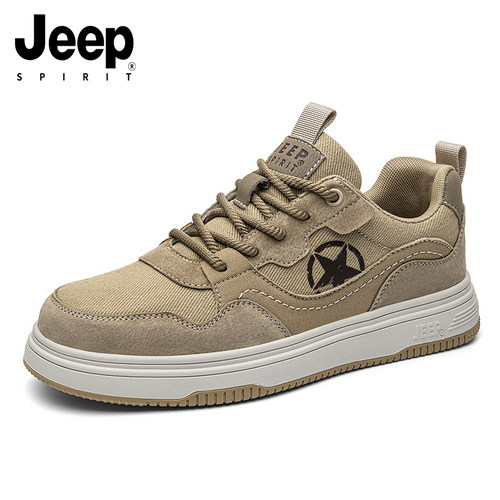 jeep吉普男鞋低帮帆布鞋