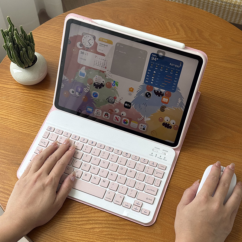 适用于苹果ipadair8蓝牙键盘11新款保护套mini7无笔槽12代pro13电脑10.5鼠标12.9背光套装一体4磁吸6分离壳
