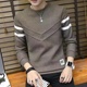 青少年T恤卫衣线学生潮加绒保暖 针织小衫 2025秋冬新款 毛衣男薄款