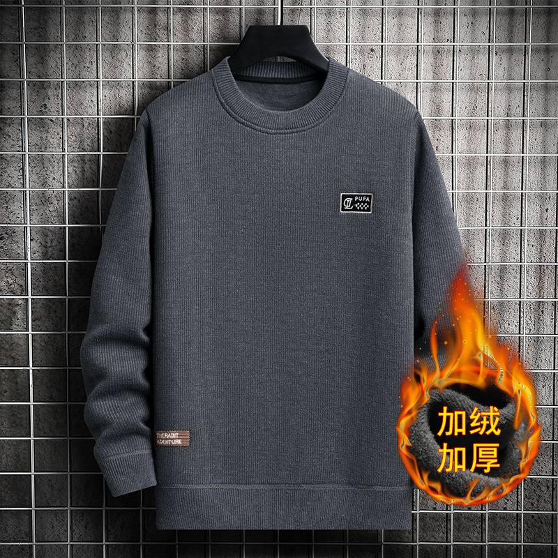 潮牌男装卫衣男士秋冬季圆领上衣