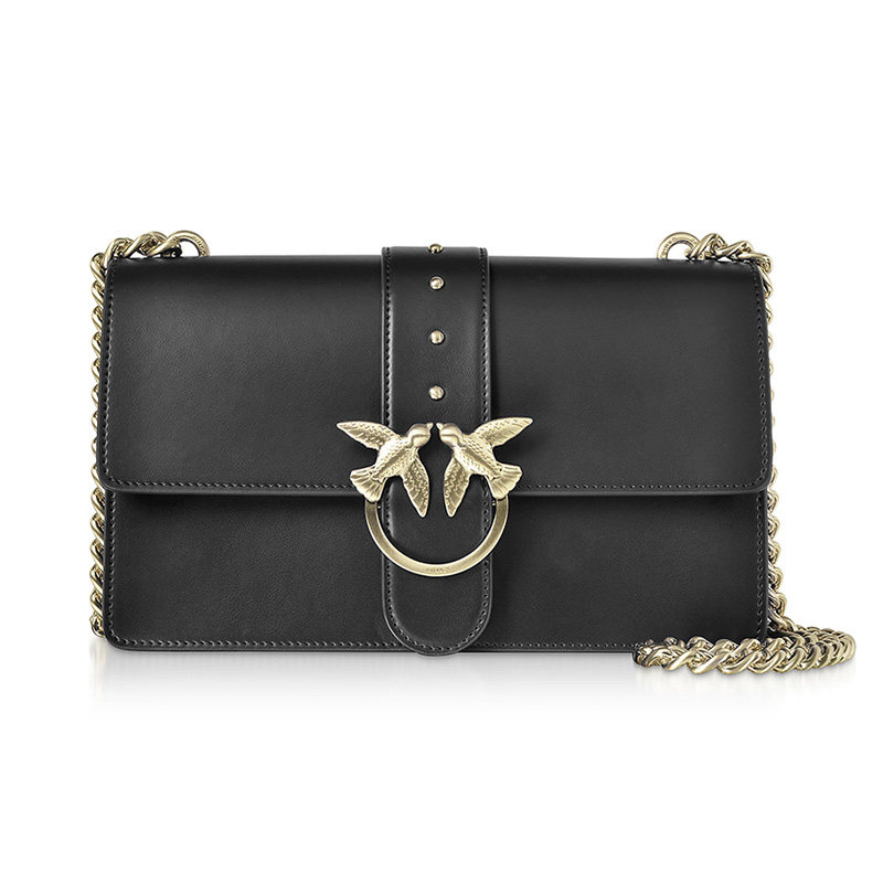 pinko品高新款经典光面铆钉飞鸟包时尚单肩包斜挎包女1p21jx y5ff