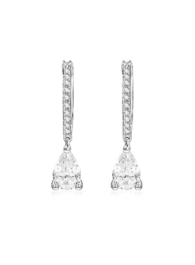 apm monaco 小巧水滴耳环银白色耳饰 女款