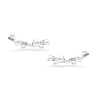 女款 珍珠树枝耳环 银白色 monaco apm