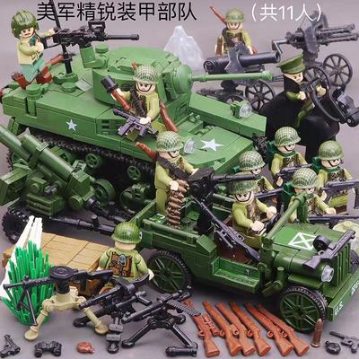 二战拼装玩具卡车卡车童乐高