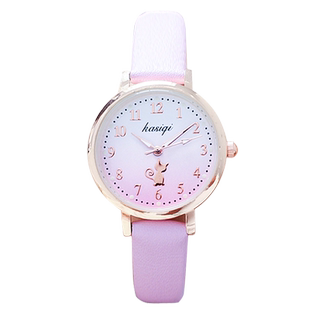 儿童手表女孩中小学生可爱防水防摔指针式夜光只看时间卡通石英表