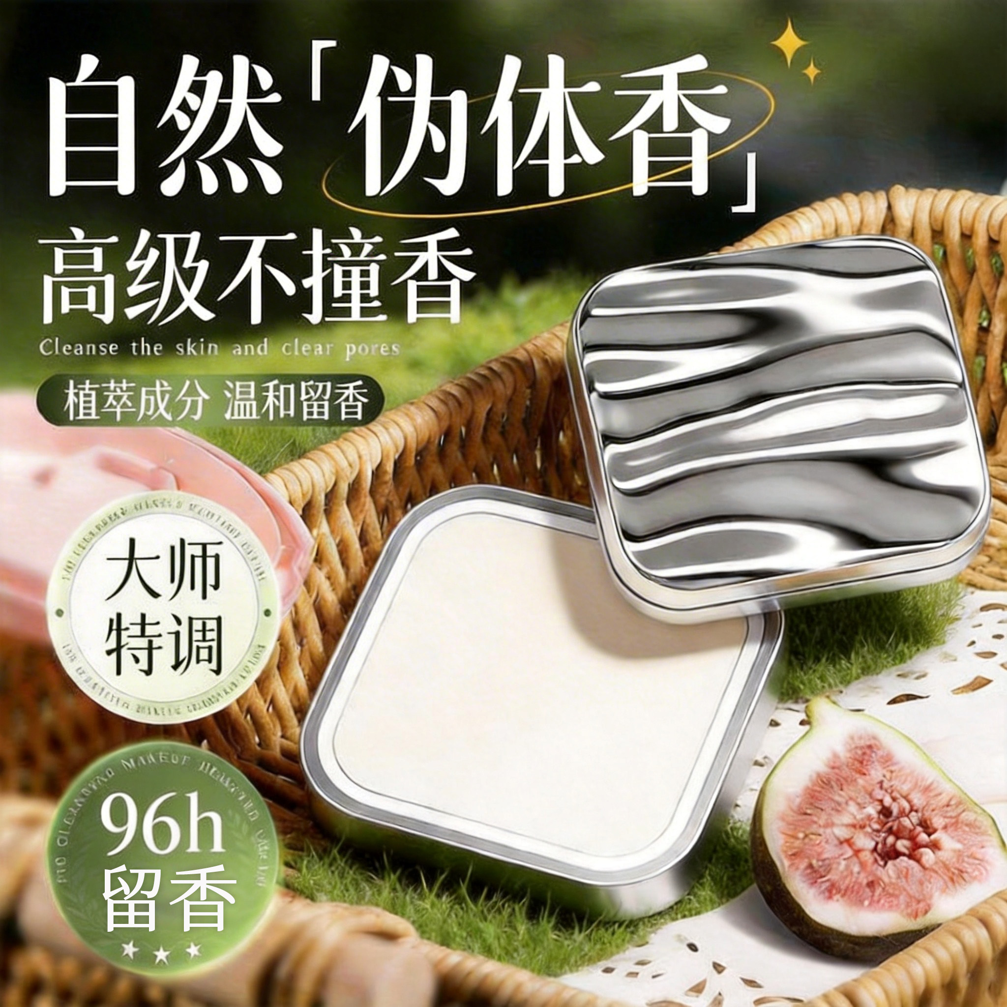 香膏女士96小时持久留香固体淡香小众高级便携香水男正品官方旗舰