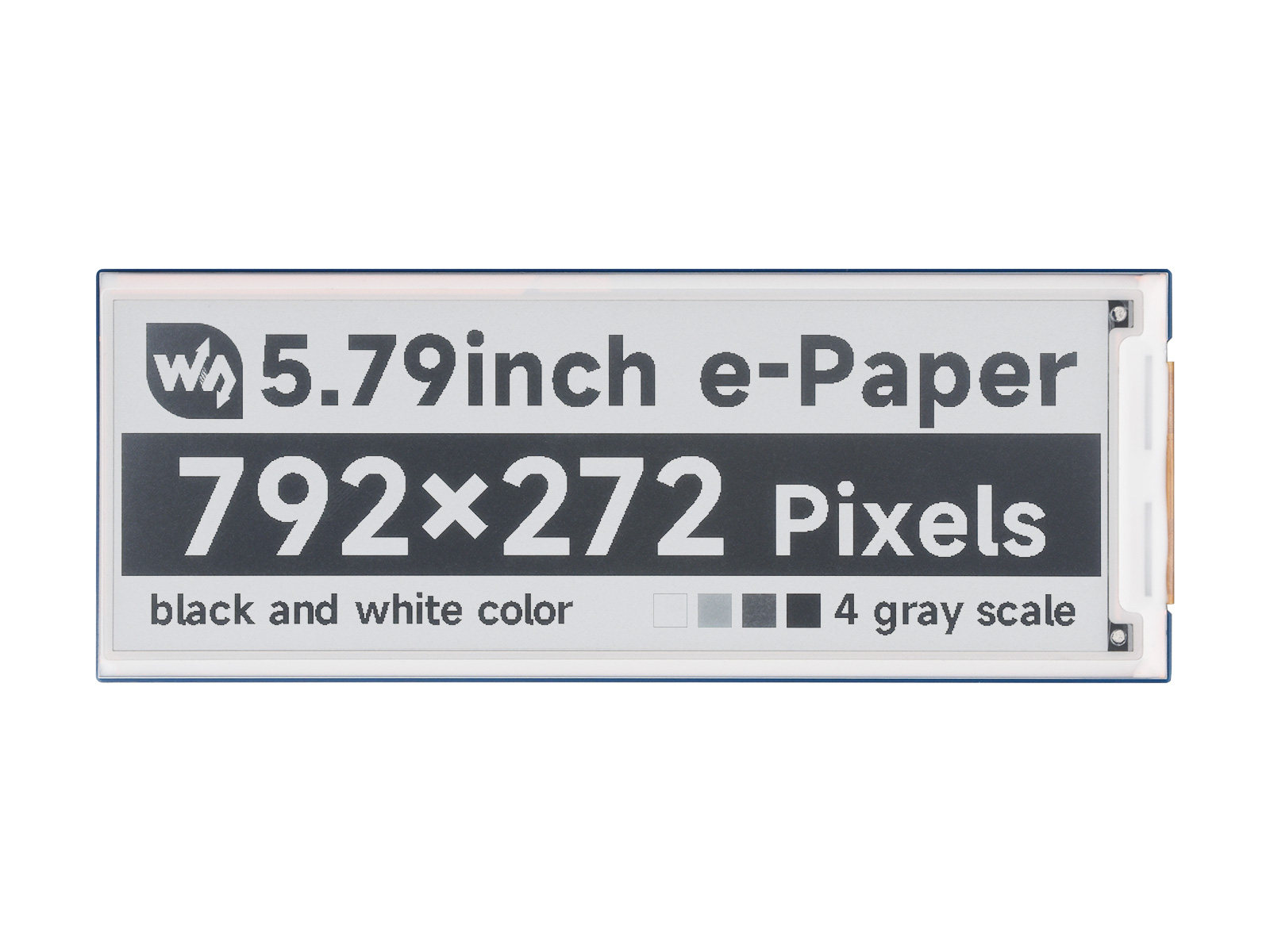 5.79寸e-Paper电子墨水屏模块 792×272像素SPI通信 功耗低视角宽