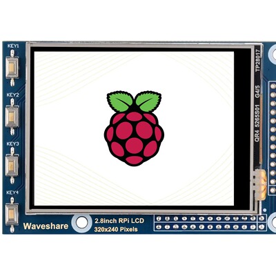 微雪2.8寸树莓派电阻触控屏 320×240 SPI 支持Raspbian/Ubuntu..