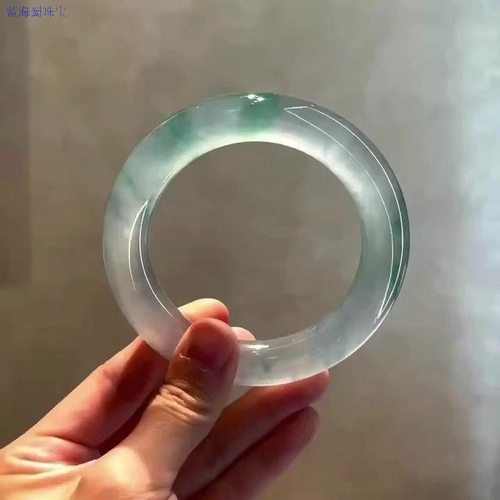高冰老坑翡翠纹石英岩手镯
