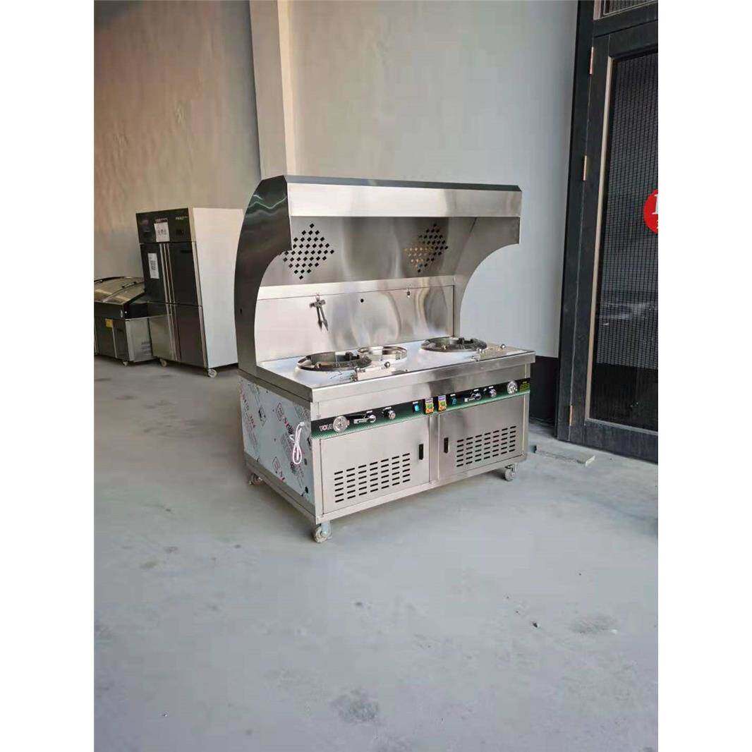 油烟净化一体灶商用集成灶无烟猛火灶饭店用燃气炒菜炉环保车移动