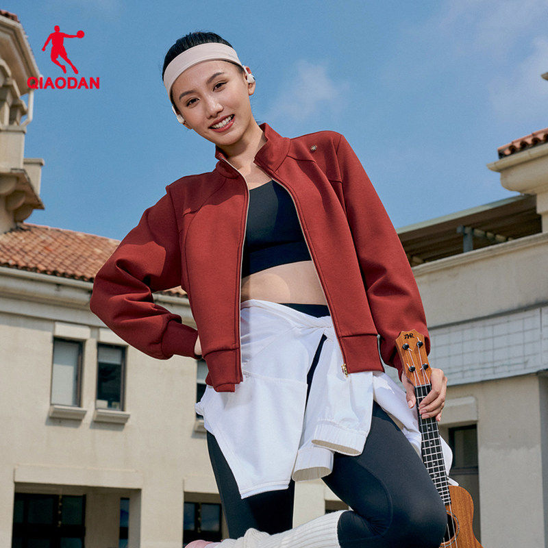 乔丹女针织开衫2026年春季新款运动综训卫衣商场同款QDEWD2261133