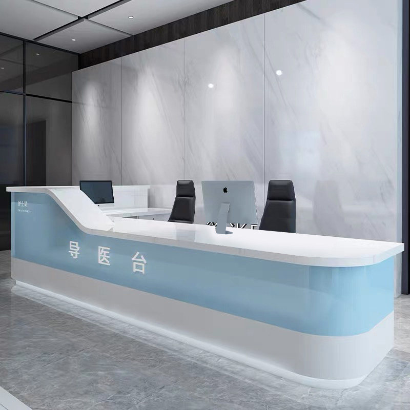 医院弧形大理石前台接待吧台口腔门诊收银台护士站工作分诊桌