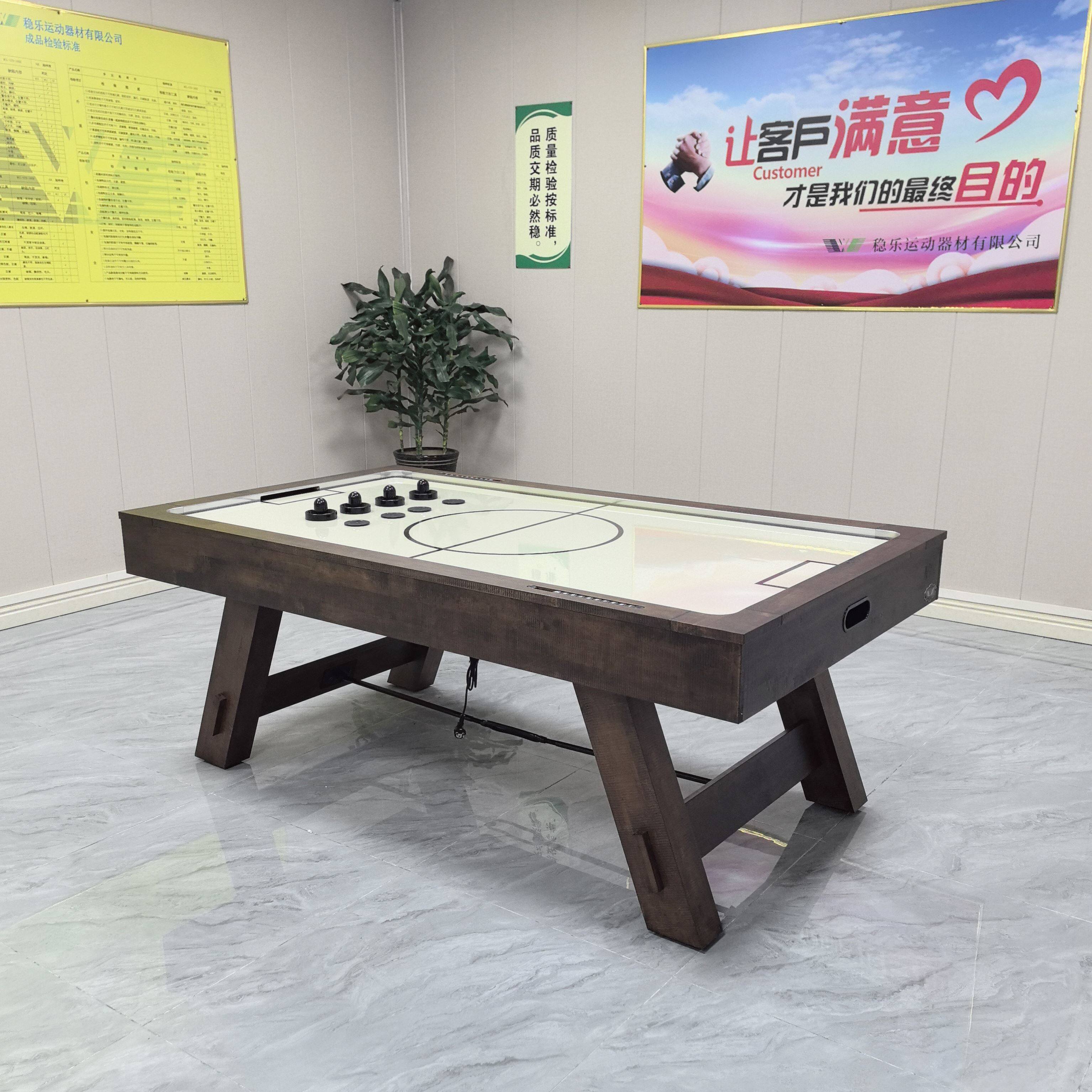 实木桌上冰球桌标准成人空气球台豪华桌面冰球机运动器材工厂直销