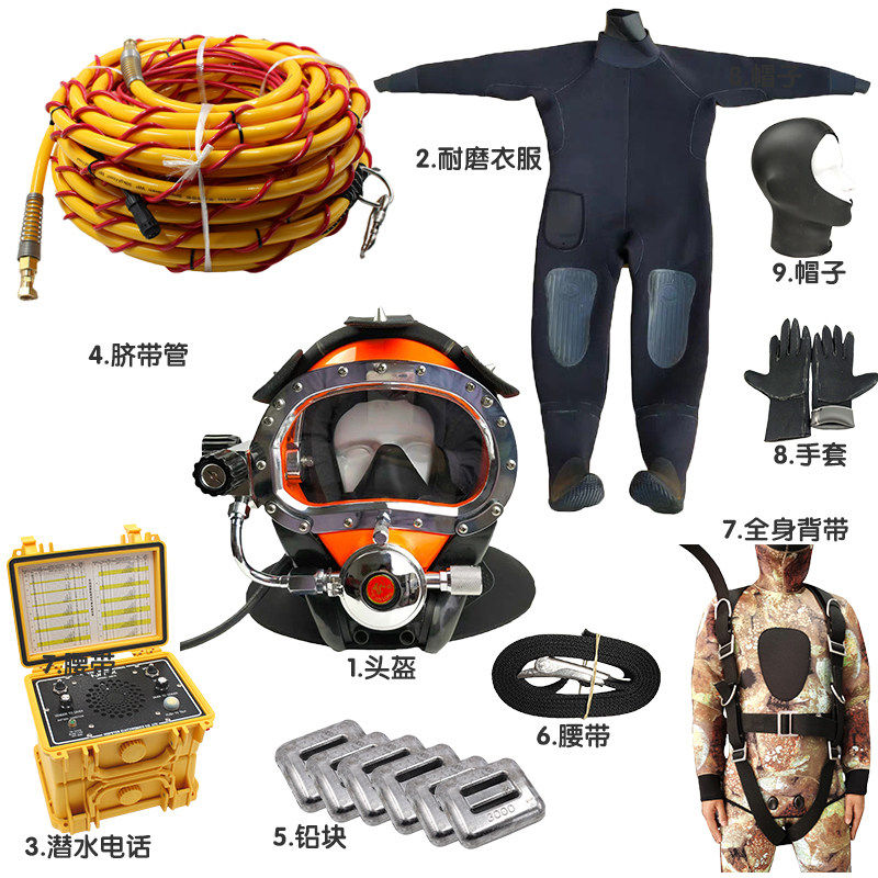 潜水安全帽套装干拭市政