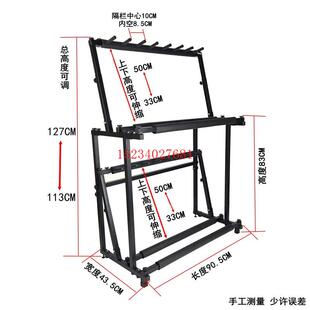 双层羽毛球拍展示架网球拍架子精品置物架7组14头儿童球拍展架