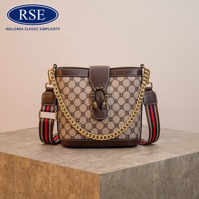 ROLLSNEA/官方正品包包2020新款潮水桶包单肩斜挎包女休闲手提包