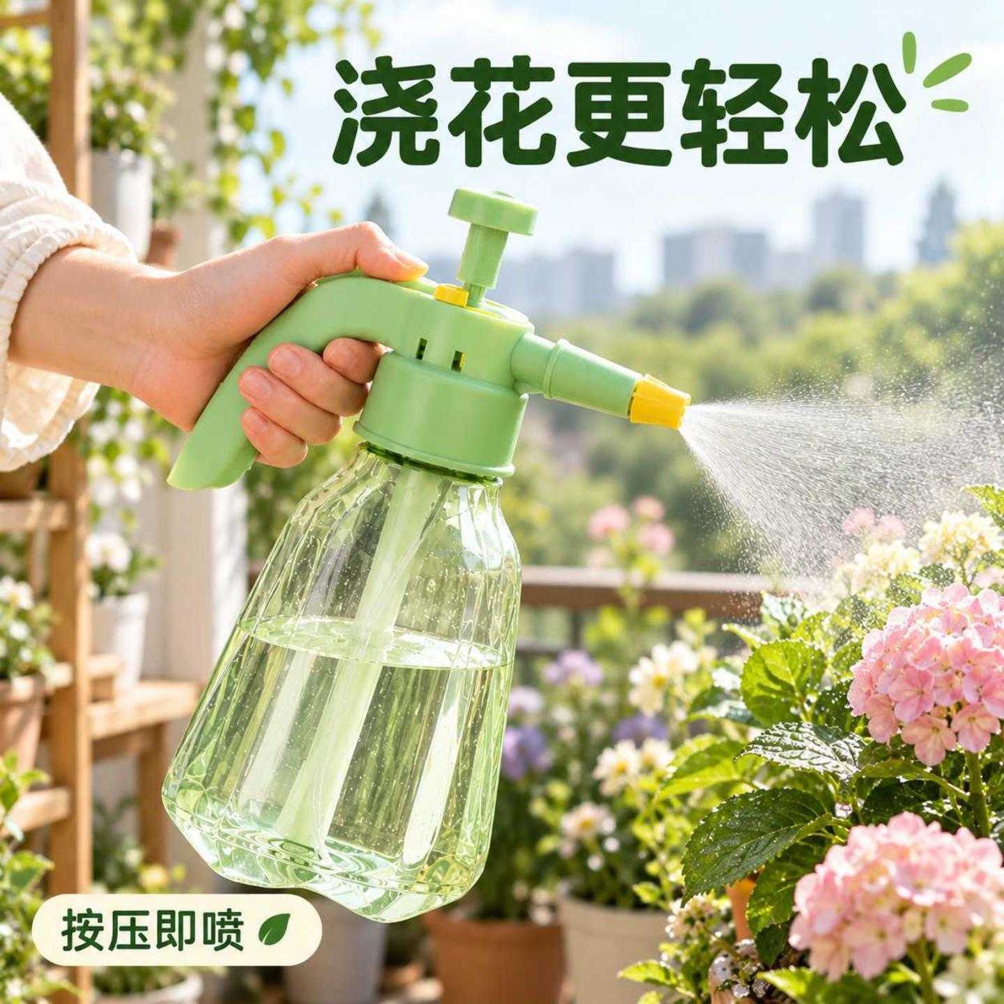 浇花喷壶气压式喷水壶压力洒水壶养花浇水喷雾器清洁小瓶