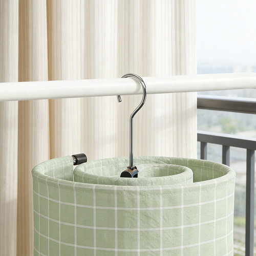 晒被子专用神器螺旋晾衣架阳台家用旋转圆形折叠带夹子不锈钢衣架