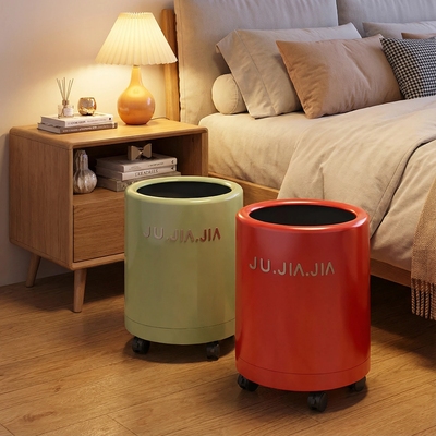 垃圾桶带轮子家用客厅轻奢高档高