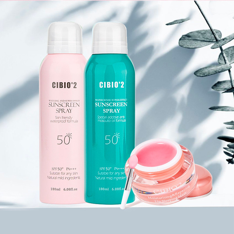 泰国cibio2唇膜防晒喷雾滋润唇膏嫩白驱蚊cb防晒喷雾