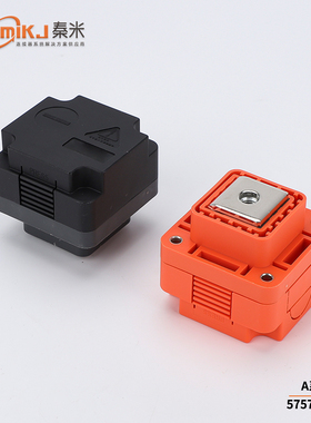 储能橙黑色400A大电流接线柱端子新能源锂电池极柱单芯螺纹穿墙式