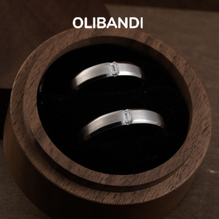 OBD实验室培育钻石925银镶嵌钻石戒指女情侣款 对戒男女结婚戒指