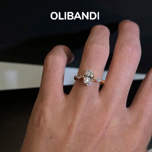 OBD原创925银培育钻戒指小众戒指