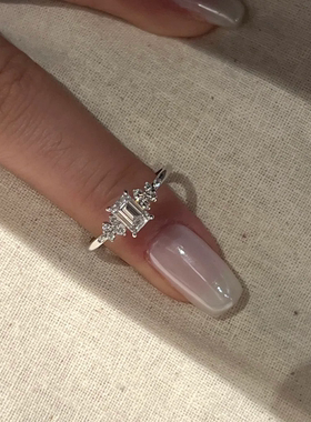 OBD925银实验室培育钻石戒指女款