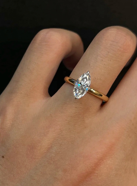 OBD培育钻石女戒S925银结婚戒指