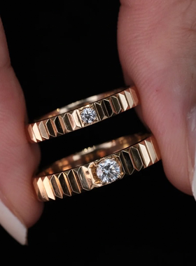 OBD925银实验室培育钻石情侣钻戒