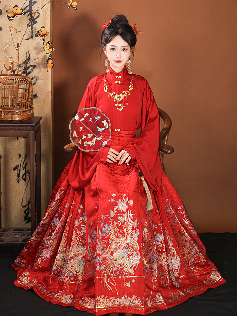 十四阙2023织金妆花马面裙红色