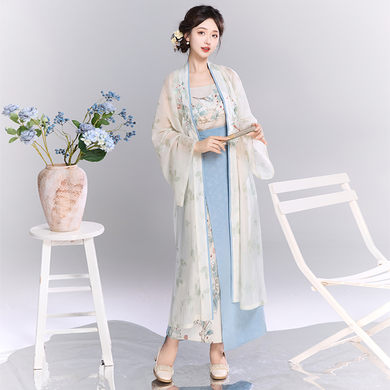 十四阙【春和景明】原创宋制汉服长干寺改良旋裙吊带日常通勤套装