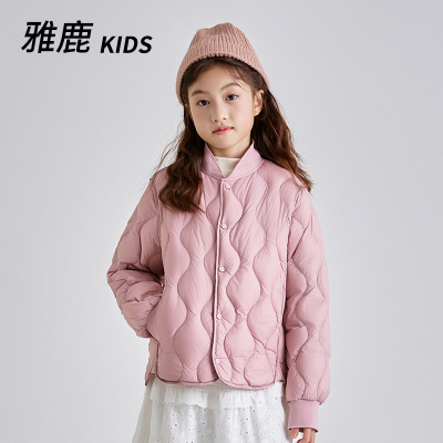 雅鹿儿童2024冬季新款轻薄羽绒服内胆外穿男童女童校服神器中大童