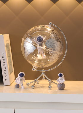 地球仪摆件轻奢高级感宇航员太空人男孩女童书桌面装饰品生日礼物