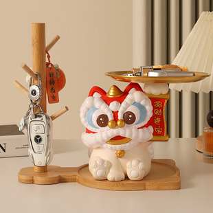 柜钥匙收纳招财装 醒狮摆件入户进门玄关鞋 饰乔迁礼物 中式 2025新款