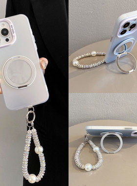 360旋转镜子支架适用vivoY500手机壳Y300PRO彩银壳Y200i时尚y78+手提链y76s防摔y74s女77高级y53sy52sy35y100