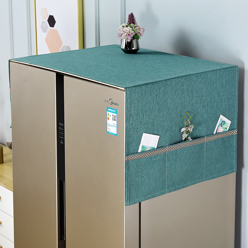 냉장고 커버 더스트 커버 드럼 세탁기 커버 더스트 커버 전자레인지 싱글 및 더블 도어 냉장고 커버 타월