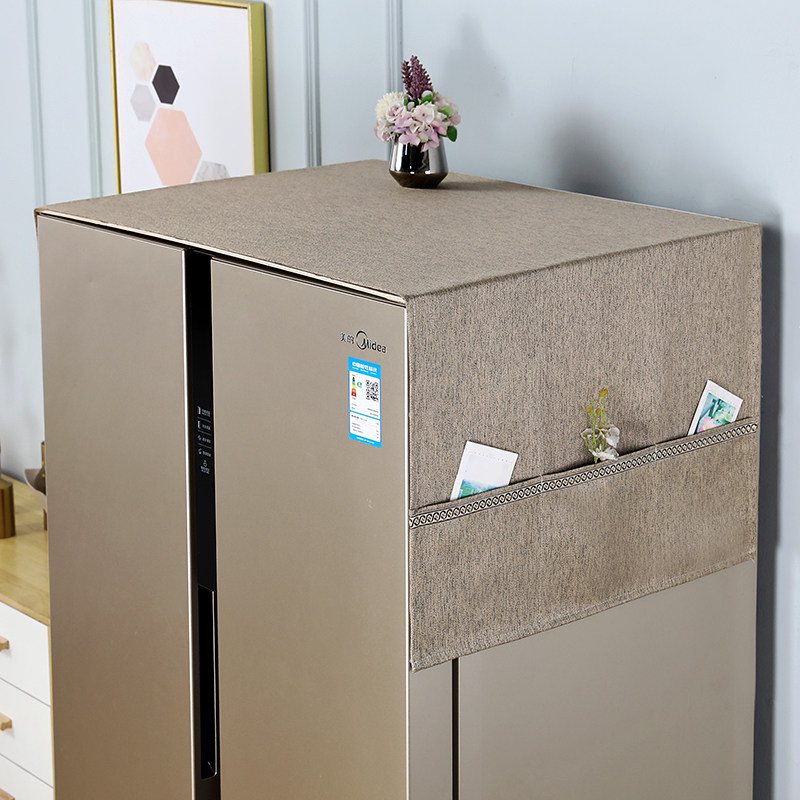 냉장고 커버 더스트 커버 드럼 세탁기 커버 더스트 커버 전자레인지 싱글 및 더블 도어 냉장고 커버 타월