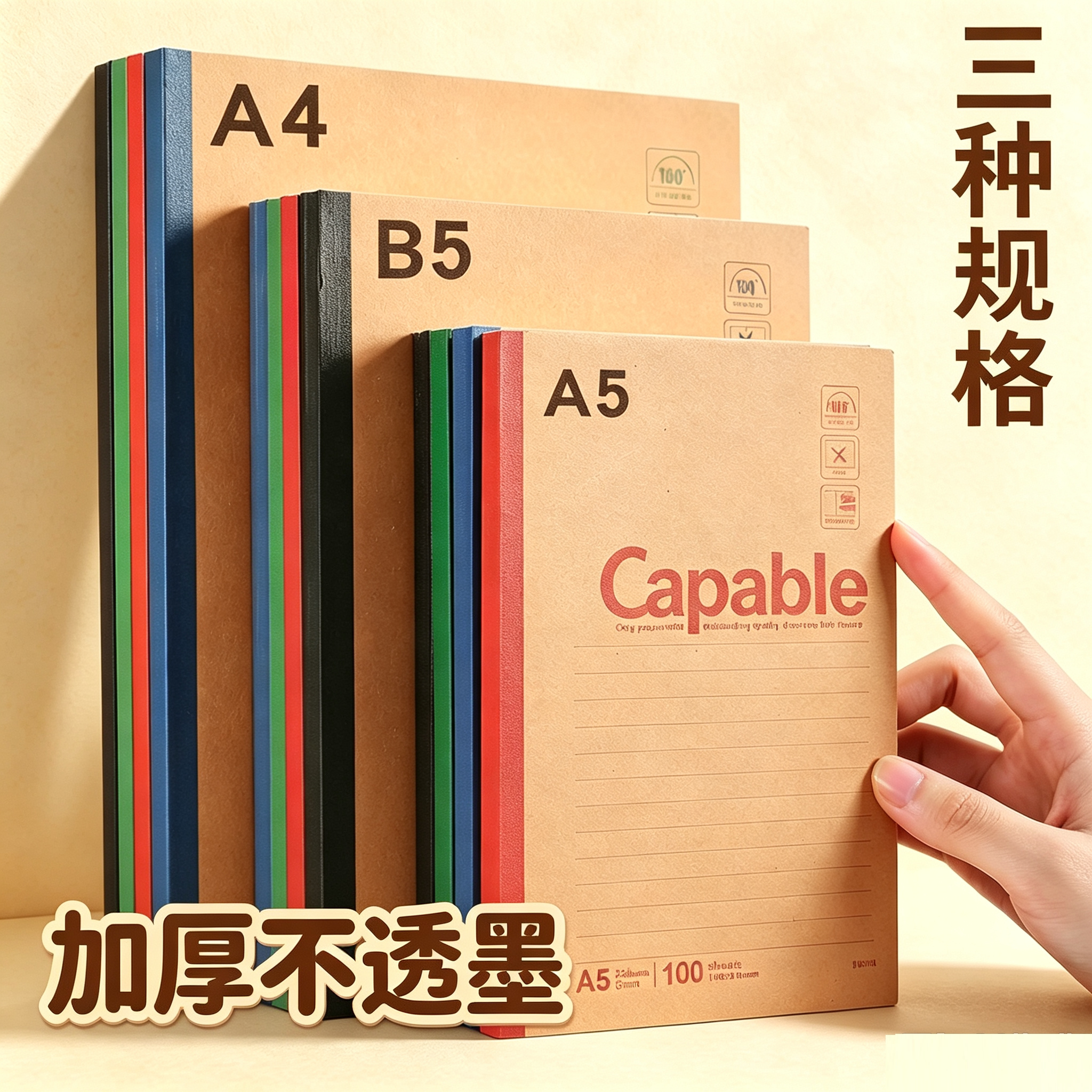 晨光笔记本子软皮软面抄作业本图片