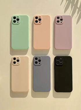 苹果简约纯色1614Pro仿原液态硅胶iphone15手机壳X软13