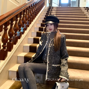 Okaaay【香榭丽舍】秋冬高级贵气感千金小香风外套名媛气质风上衣