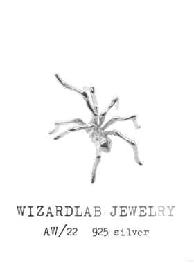WIZARDLAB原创设计丨「幽灵蛛」手工雕蜡纯银 小蜘蛛胸针袖扣