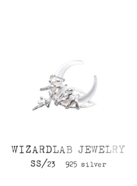 WIZARDLAB原创设计丨手工雕蜡高级感 小众气质银饰 「月神」戒指