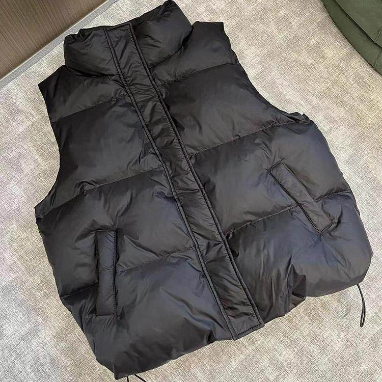 西海岸潮牌高街纯色马甲男秋冬季oversize痞帅坎肩棉服外套上衣潮