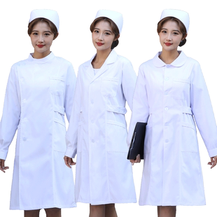 护士服长袖女西服娃娃圆领短袖白色大褂医生工作服春秋季夏季套装